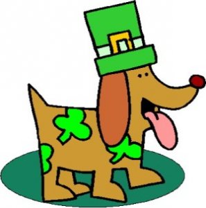 cute st. patrick's day dog